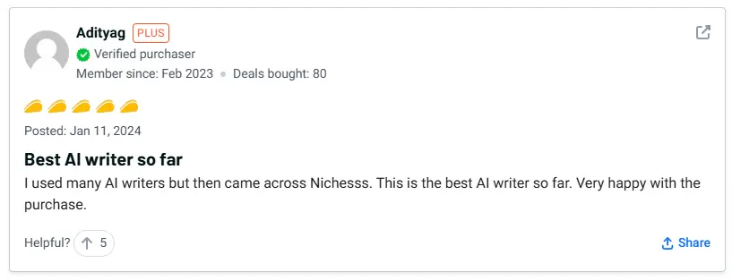 Nichesss Customer Review