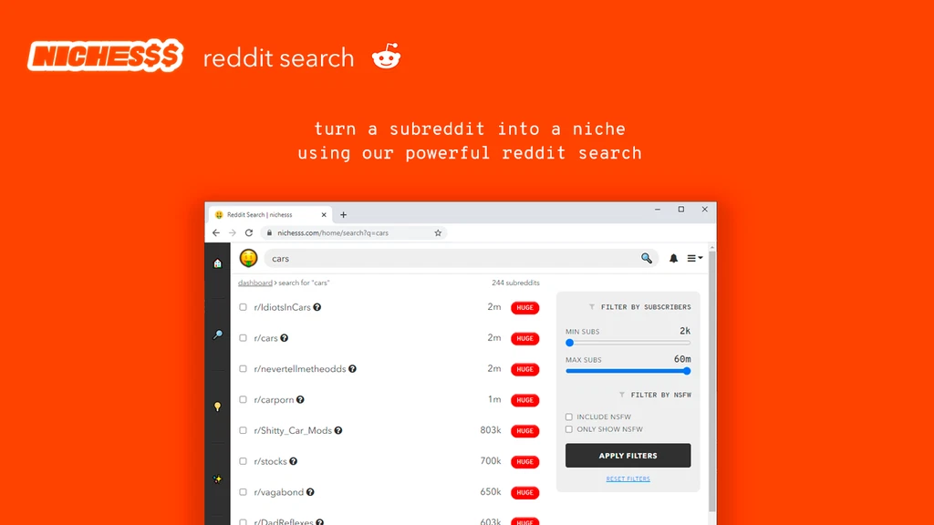 nichesss reddit features