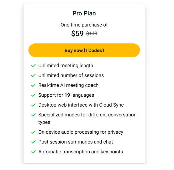 Pricing of Hedy-AI-AppSumo